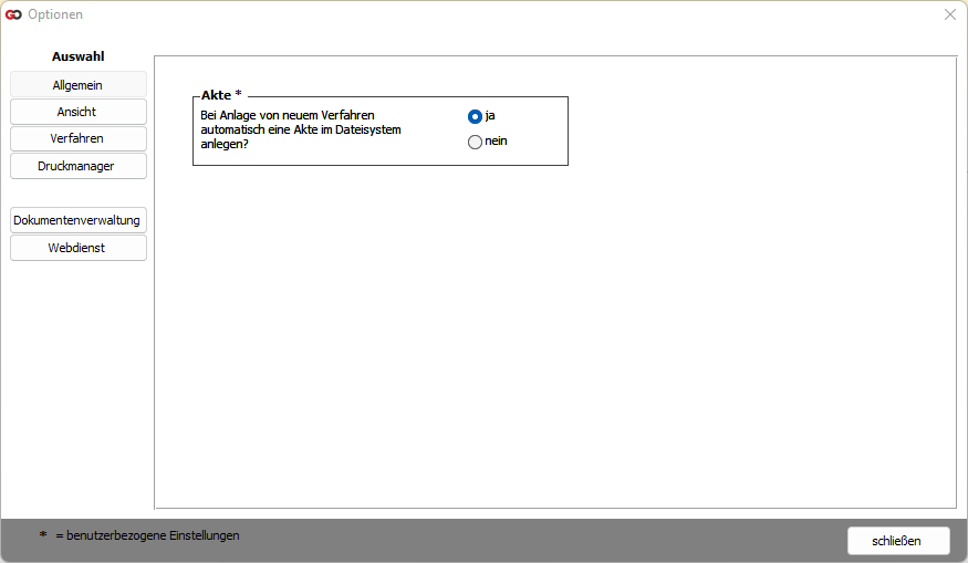 Optionen-Allgemein