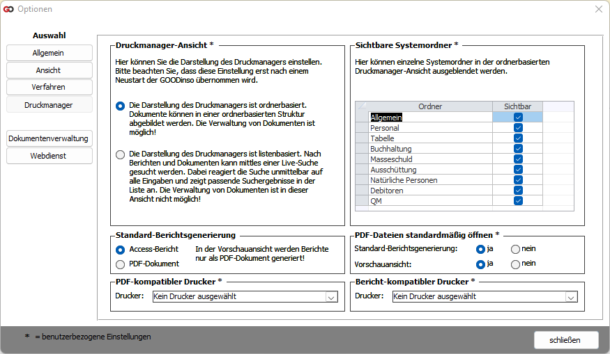 Optionen-DruckManager